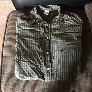 Olive green old navy flannel.