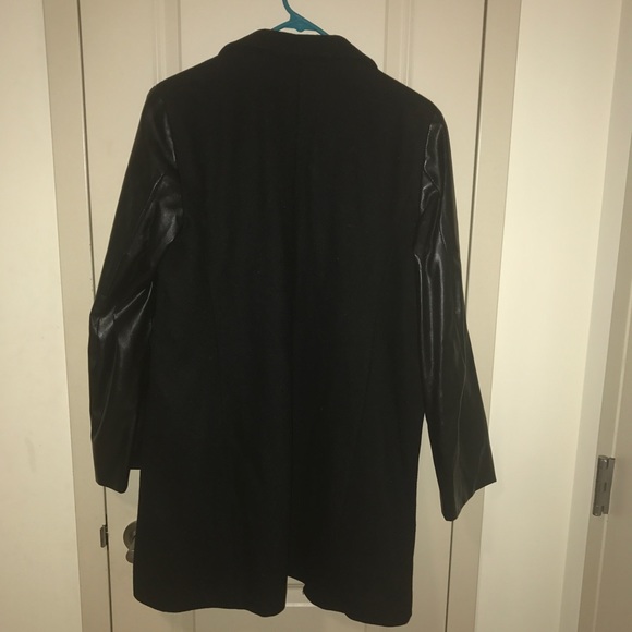 Faux Leather and Wool Like Jacket - Picture 2 of 3