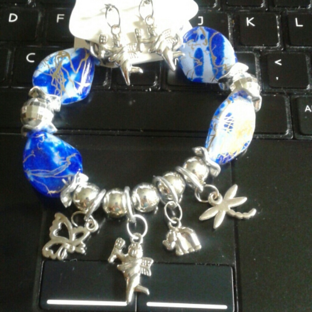 Charming Bracelet and Earrings set
