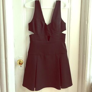 Black BCBG cutout mini dress