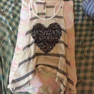 Black heart 🖤 sequined tank