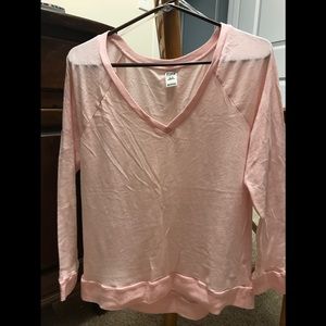 PINK long sleeve tshirt material