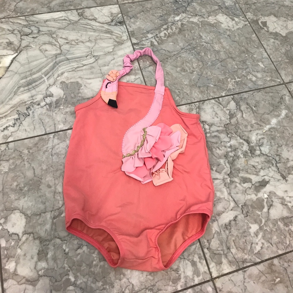 Flamingo girls swim suit