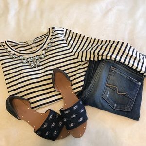 J crew factory long sleeve embellished shirt