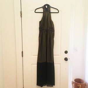BCBGeneration Gold/Black Maxi Dress