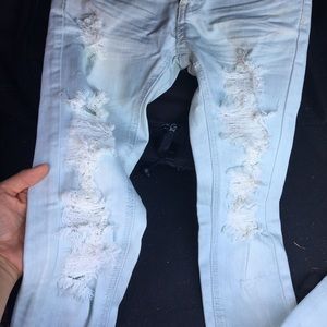 Ripped jeans. Light blue. Brand new.