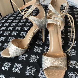 Champagne Rhinestone Heels