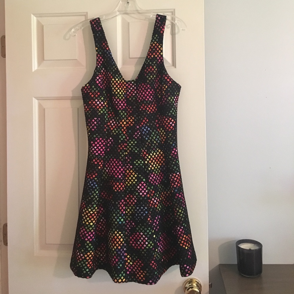 TRINA TURK Floral with black detailing dress