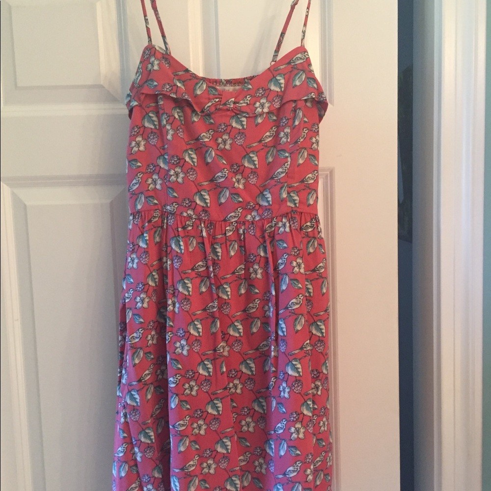 Floral dress with birds