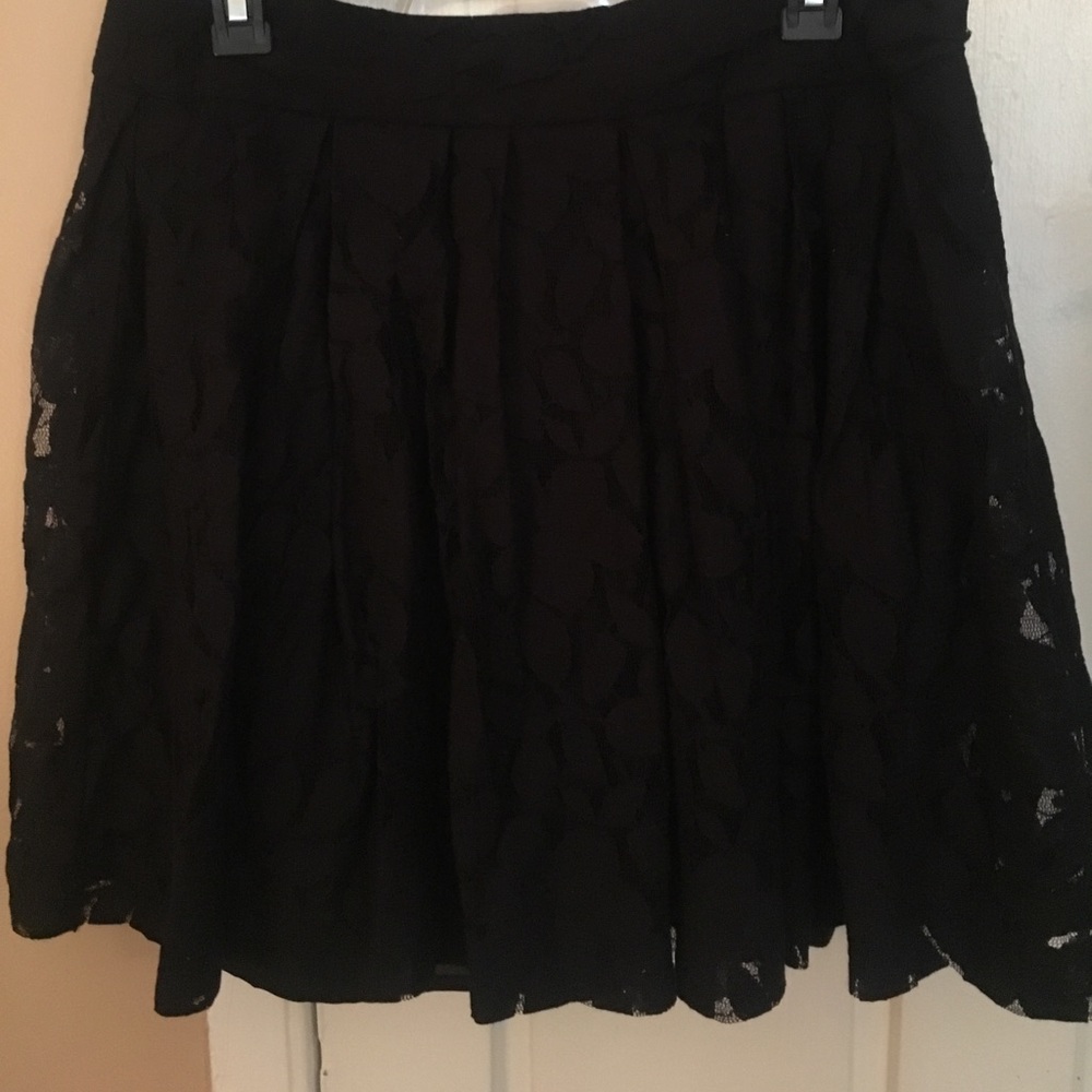 Black lace skirt