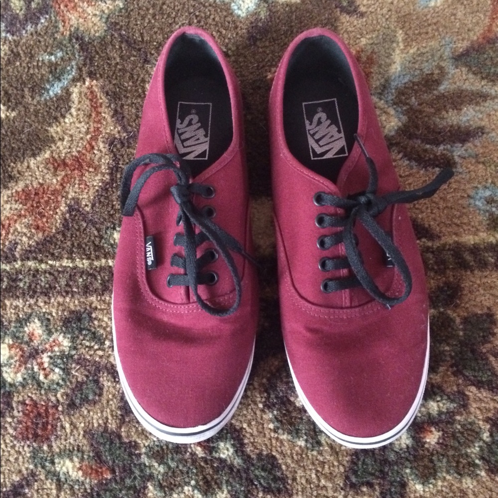 Burgundy Vans