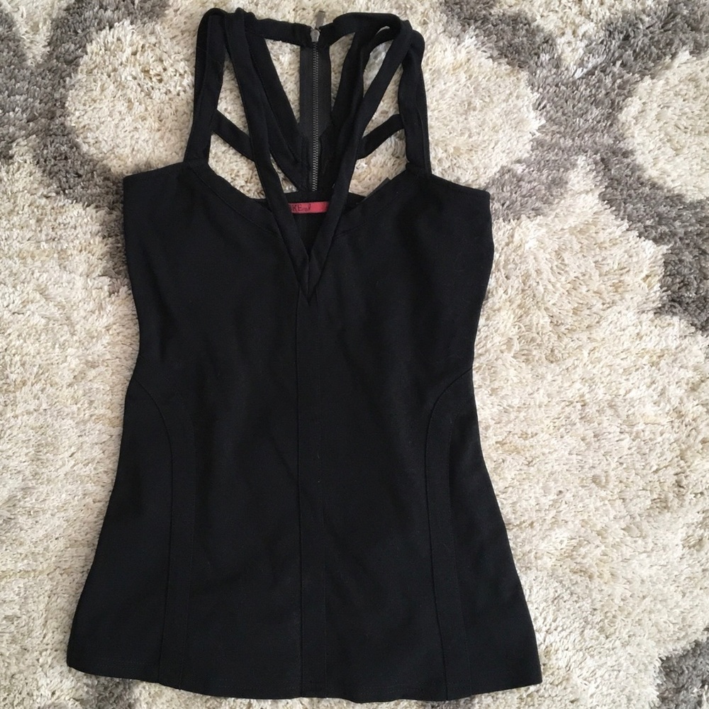 Bke red strappy tank