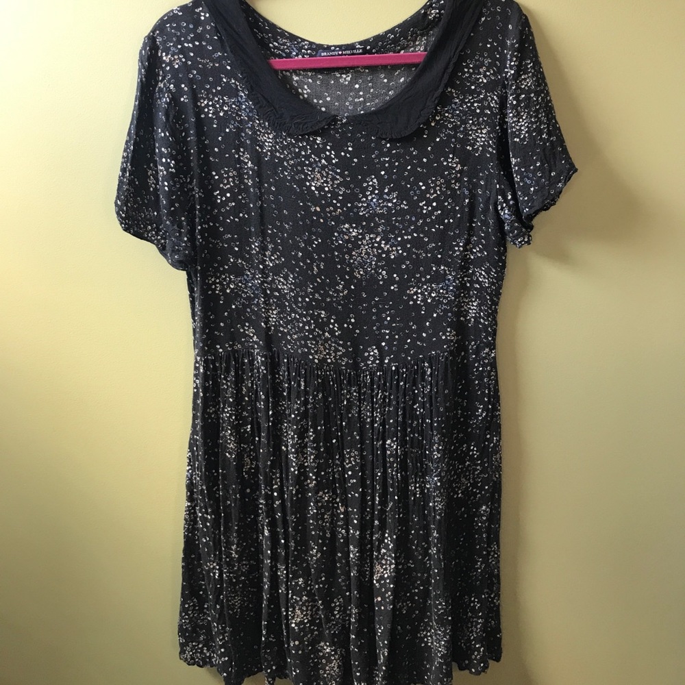 Brandy Melville Printed Short Sleeve Mini Dress