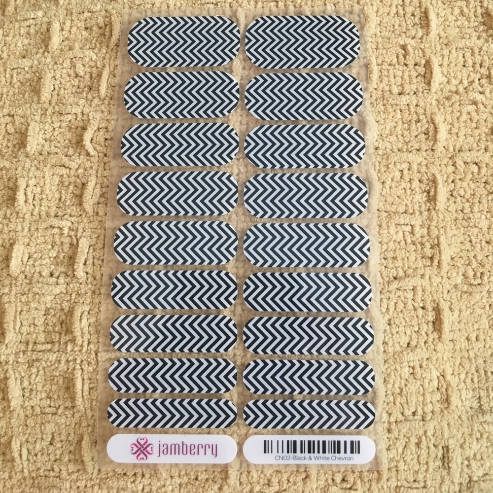 Jamberry Black and White Chevron