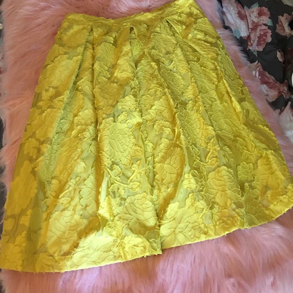 Yellow Floral Skirt