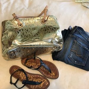 Michael Kors gold tote