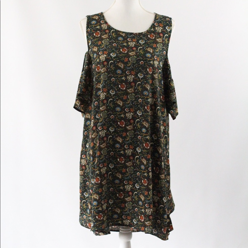 Sweet Rain Cold Shoulder Boho Dress