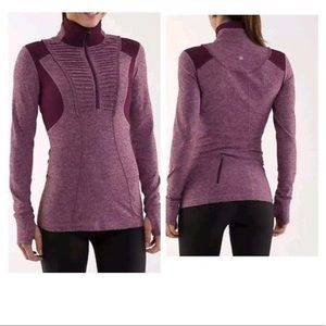 Lululemon Run Your Heart Out Heathered Plum Sz 2