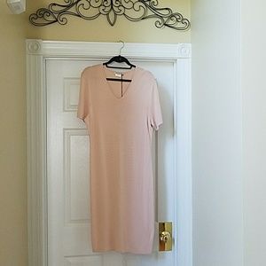 Pale pink, Marina Rinaldi knit dress NWT