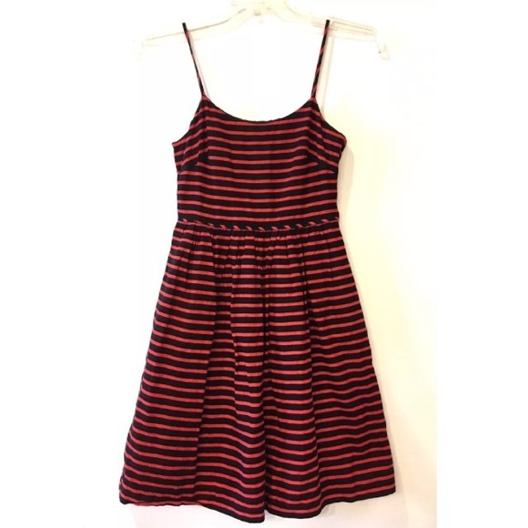 J Crew Size 0 Striped Derby Skater Dress - Picture 1 of 6