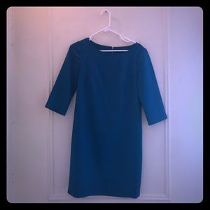 Ann Taylor three-quarter length sleeve blue shift