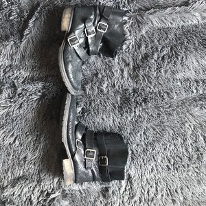 Steve Madden real Leather boots with buckles