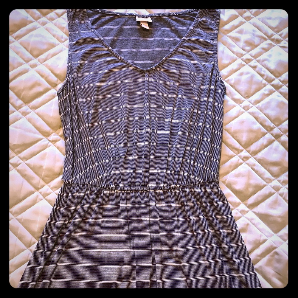 Merona Tank Dress with elastic waistband striped
