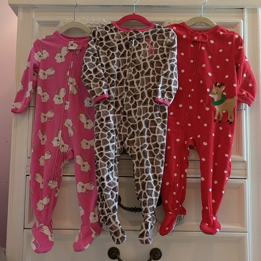Trio of Carter's Blanket Sleepers