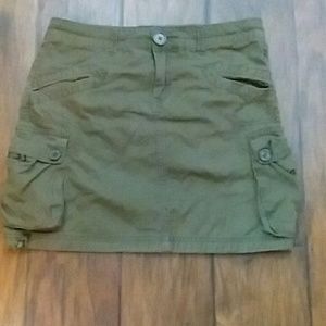 Olive green cargo skirt