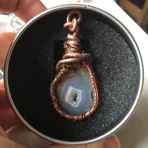 Handmade geode pendant