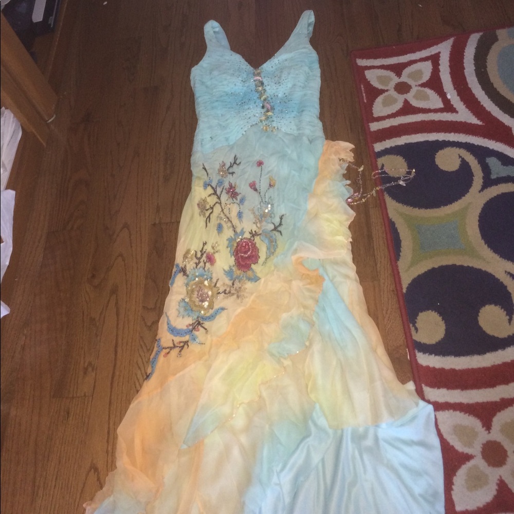 Colorful Silk Alberto Makali Dress