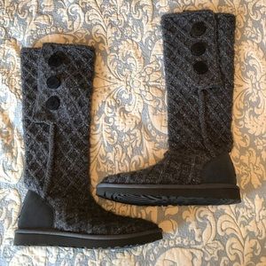 Gray (charcoal) Knit UGGs