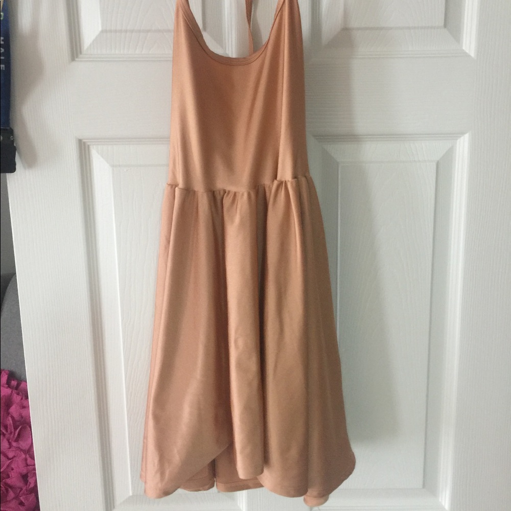 Nude skater dress