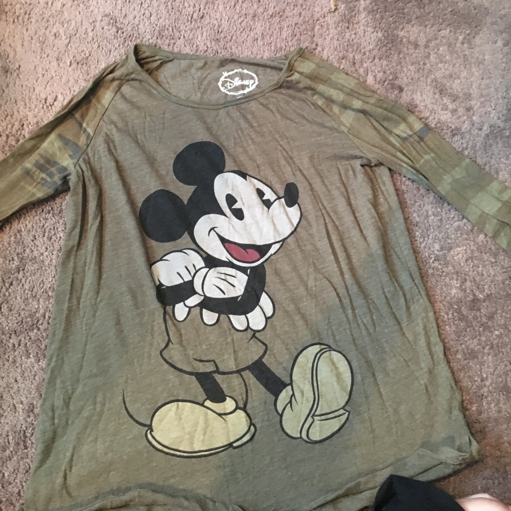 Disney long sleeve camo Mickey Mouse shirt