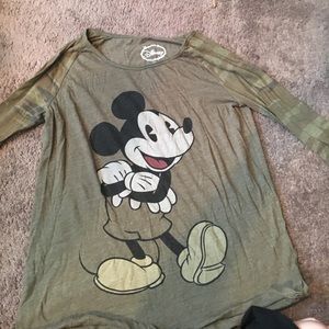 Disney long sleeve camo Mickey Mouse shirt