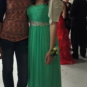 Mint green prom dress