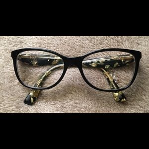 Dolce & Gabbana Black w/ Gold Leaf Eyeglass Frames