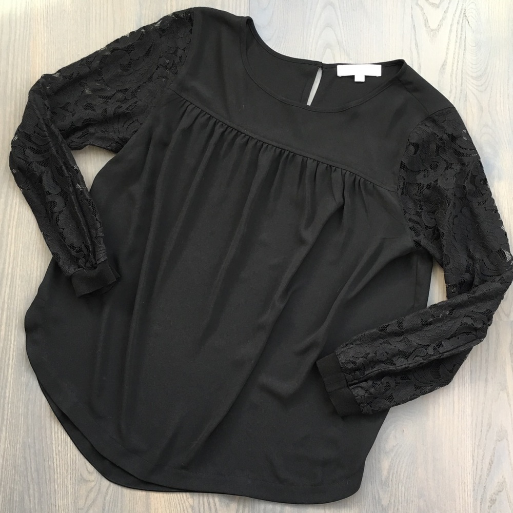 LOFT lace sleeve blouse