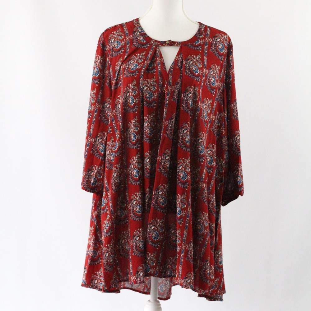 Sheer Boho Print Dress