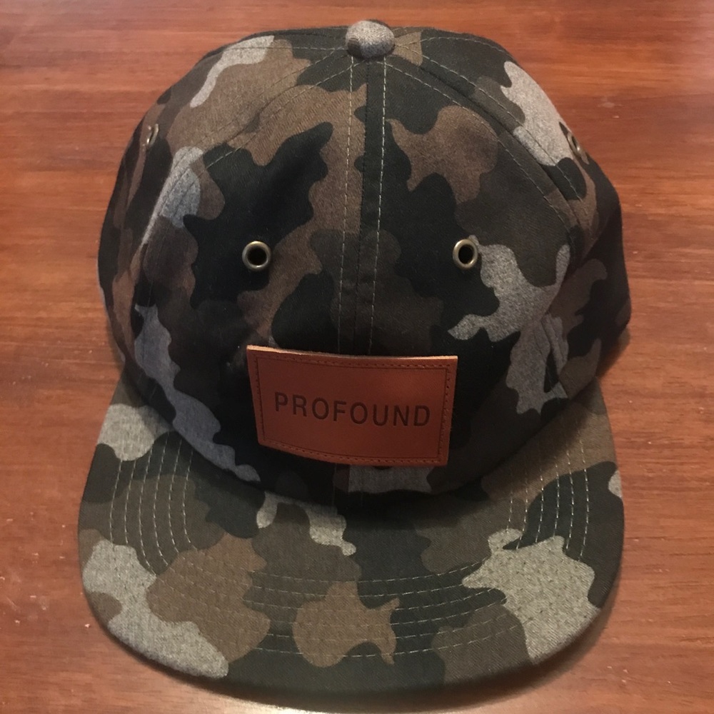 Profound Camo leather strap adjustable cap