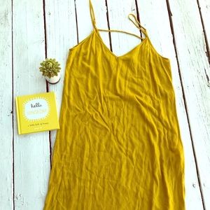 Mustard hued Crape Slip Dress ❤️