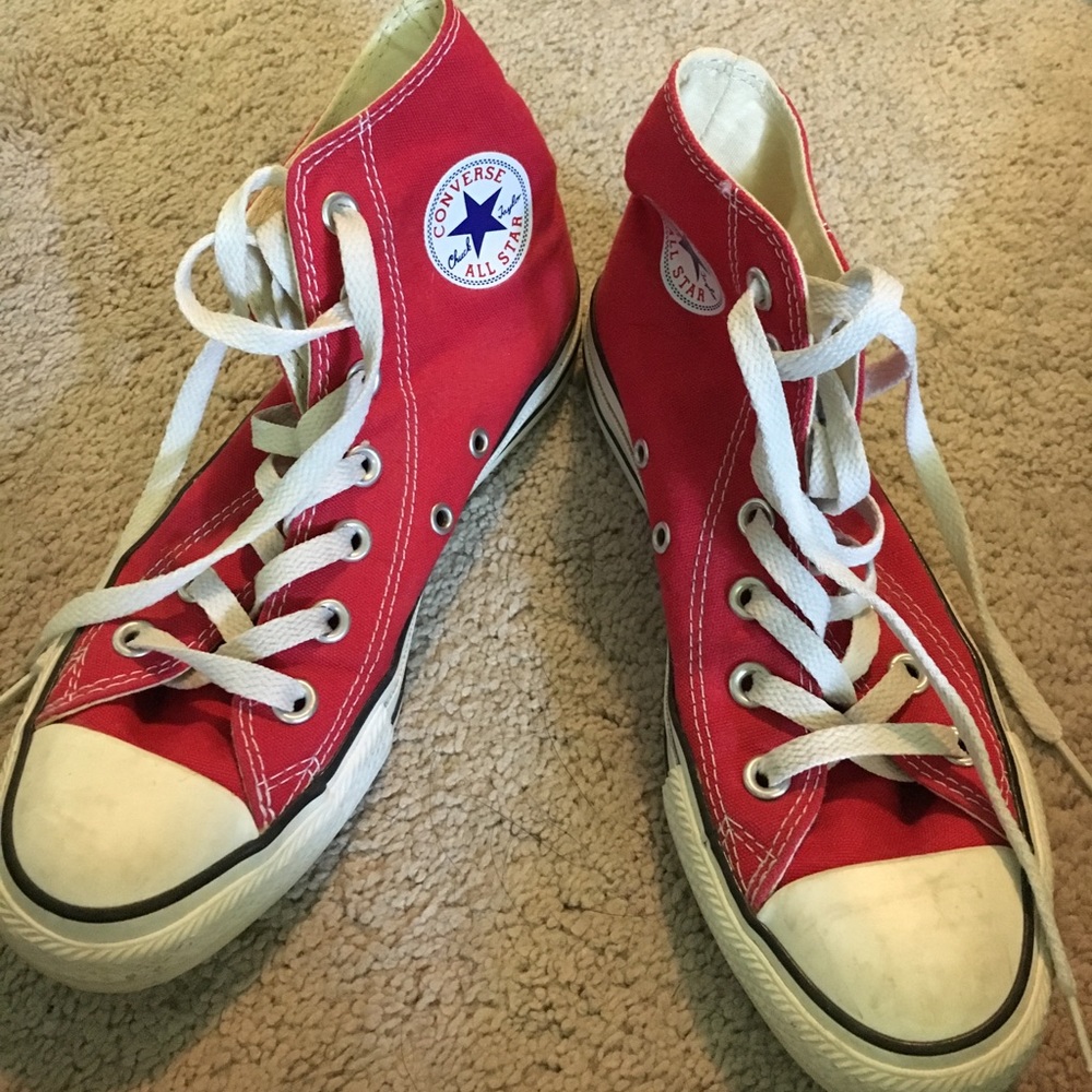 Red All star converse high tops!