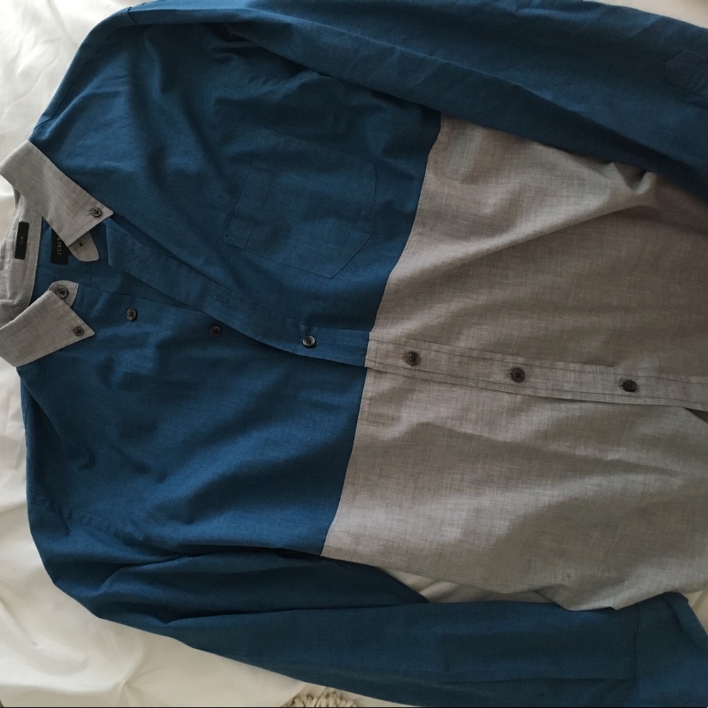 Mens J Crew slim fit two tone button down