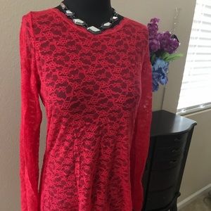 Victoria Secret Sexy Lace Red Lingerie XL