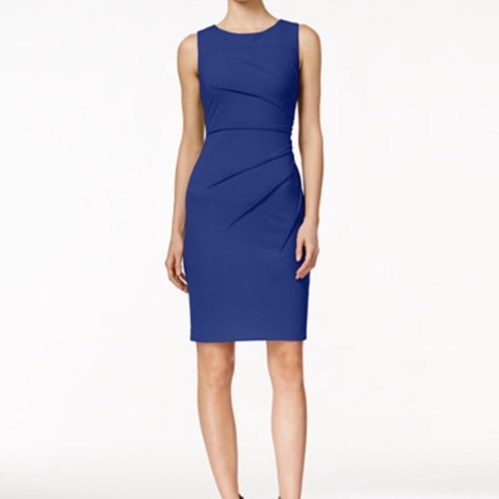 LABOR DAY SALE! {calvin klein} blue sunburst dress