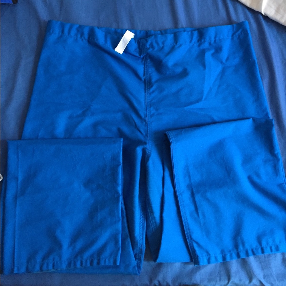 Unisex royal blue scrub pants
