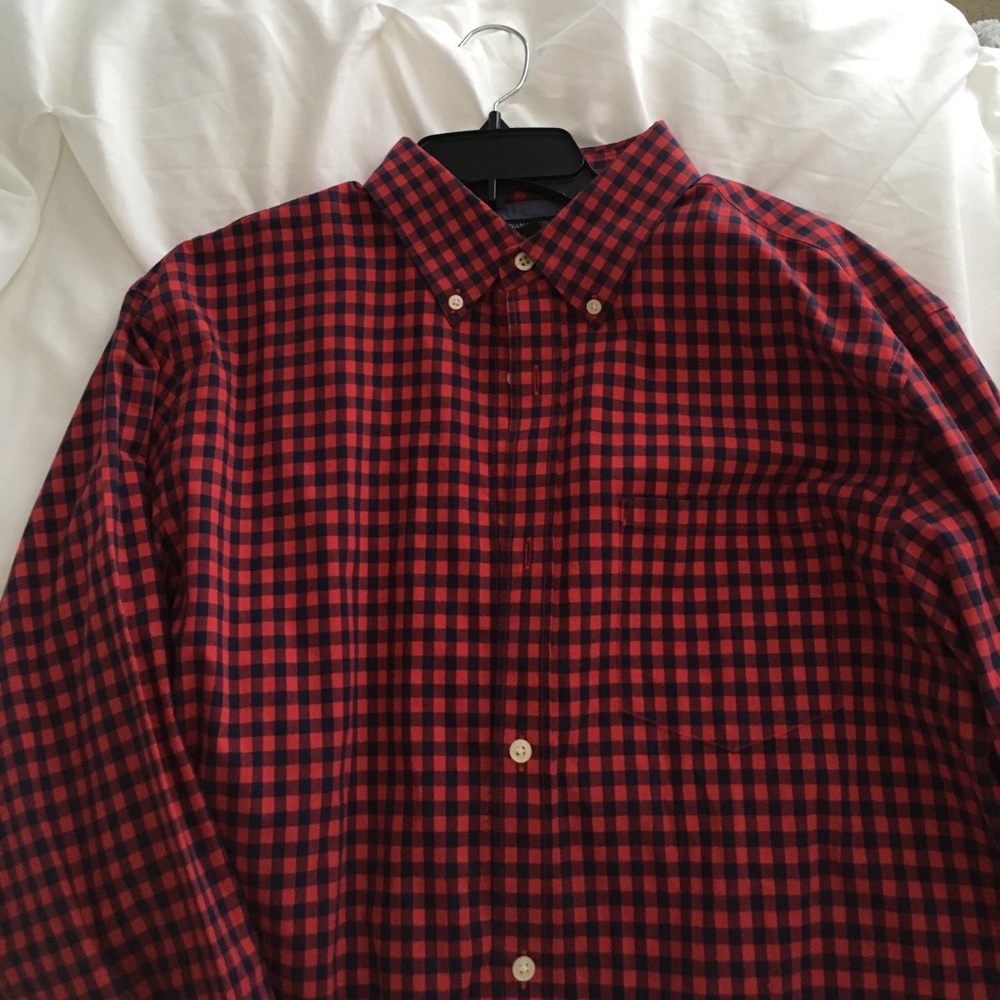 Banana republic Mens check button down