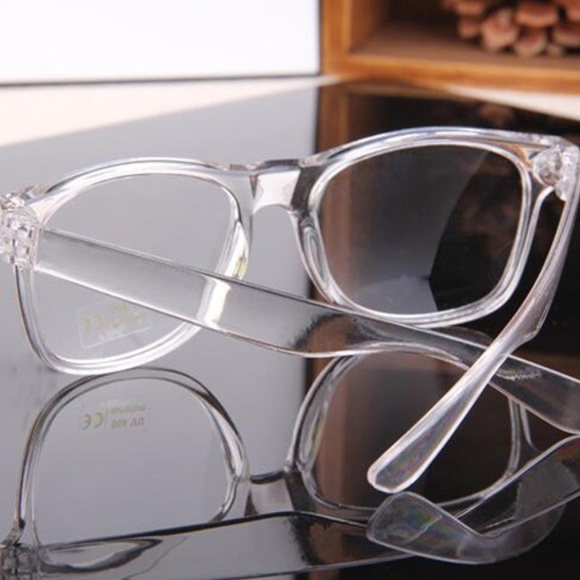 Clear Translucent Unisex Frame Lens Glasses NWOT - Picture 3 of 7