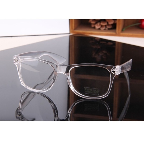 Clear Translucent Unisex Frame Lens Glasses NWOT - Picture 2 of 7