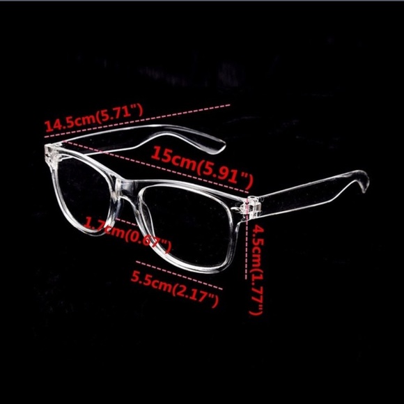 Clear Translucent Unisex Frame Lens Glasses NWOT - Picture 5 of 7
